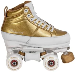 Chaya Kismet Barbiepatin Oro Pattini A Rotelle -Sport Invernali chaya kismet barbiepatin gold roller skates 5