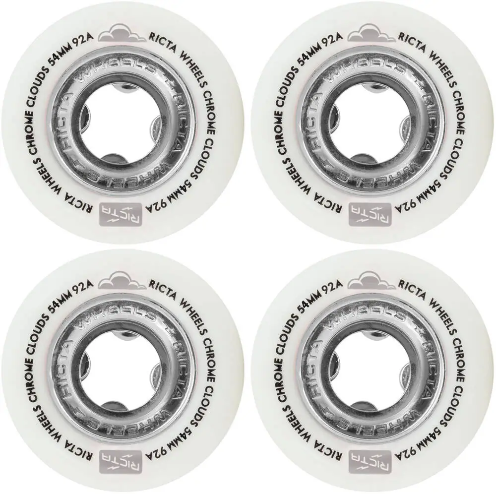 Ricta Chrome Clouds 92A Ruote Skateboard 4-Confezione 3 Ricta Chrome Clouds 92A Ruote Skateboard 4-Confezione