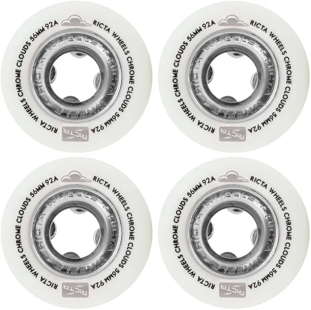 Ricta Chrome Clouds 92A Ruote Skateboard 4-Confezione 4 Ricta Chrome Clouds 92A Ruote Skateboard 4-Confezione - immagine 2